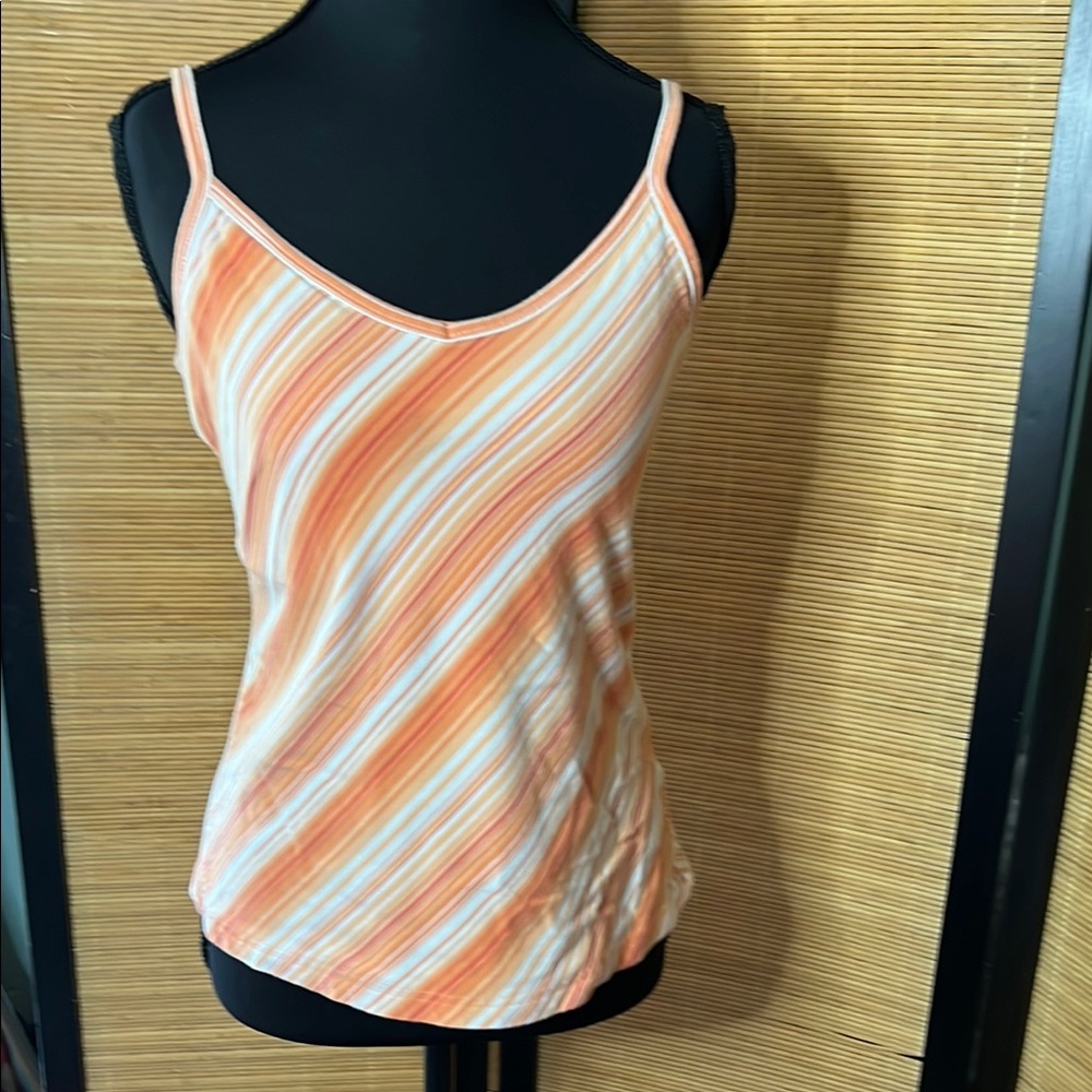 4/$15 Sonoma Orange and White Striped Camisole